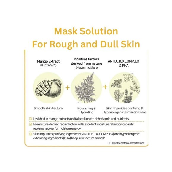 Sale! New! 10 Frudia Sheet Masks - New! Purifying Mango - 10 Juicy Sheet Masks - Picture 5 of 10